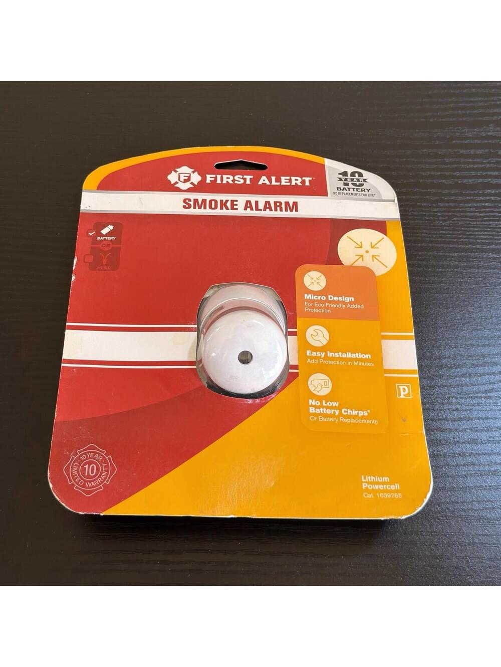 First Alert Smoke Alarm 10 Year Battery Micro Design Fire Safety